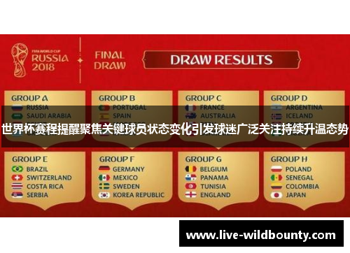 世界杯赛程提醒聚焦关键球员状态变化引发球迷广泛关注持续升温态势